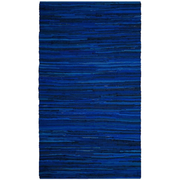 Safavieh Rag Rug Small Rectangle Area Rug, Blue and Multi - 4 x 6 ft. RAR130B-4 - main